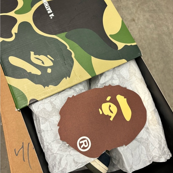 Mens A Bathing Ape Navy sk8-sta shoe Size 9 - Picture 8 of 11